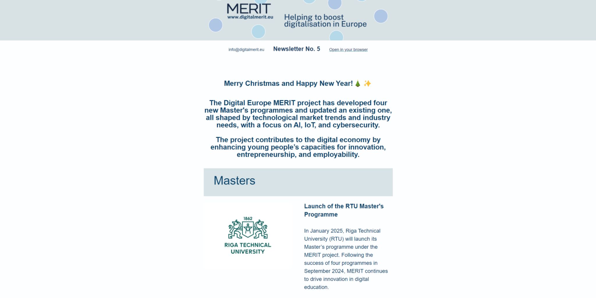 MERIT Newsletter: Your Gateway to Cutting-Edge Digital Skills » MERIT